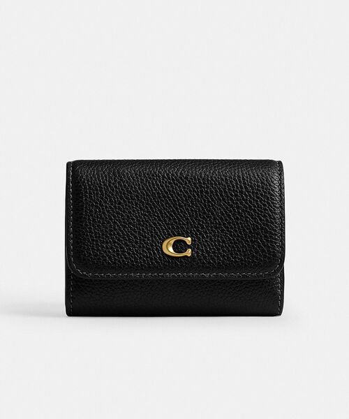 COACH（コーチ）の「エッセンシャル フラップ カード ケース（ミニ財布）（財布・レディース・ブラック系その他・ONE）」の2枚目の写真