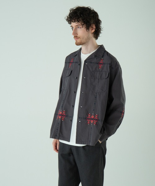 PENDLETON（ペンドルトン）の「ガーメントダイ・EMB・オープンカラーシャツ（シャツ/ブラウス・メンズ・チャコール/モカ/アイボリー・LARGE/MEDIUM/SMALL）」の4枚目の写真