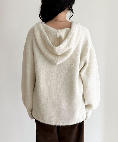 フード付きニットプルオーバー（ニット/セーター）｜fredy emue