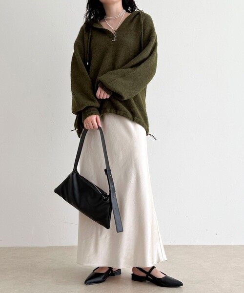 フード付きニットプルオーバー（ニット/セーター）｜fredy emue