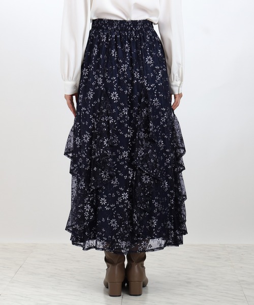 ASTORIA ODIER(アストリアオディール)の「シャイニーレースフリルスカート(スカート・レディース・ネイビー/アイボリー/ブルー・SMALL/MEDIUM)」の18枚目の写真