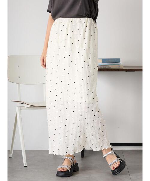 ehka sopo(エヘカソポ)の「カットスカート(スカート・レディース・オフホワイト/ブラウン/ブラック・F)」の5枚目の写真