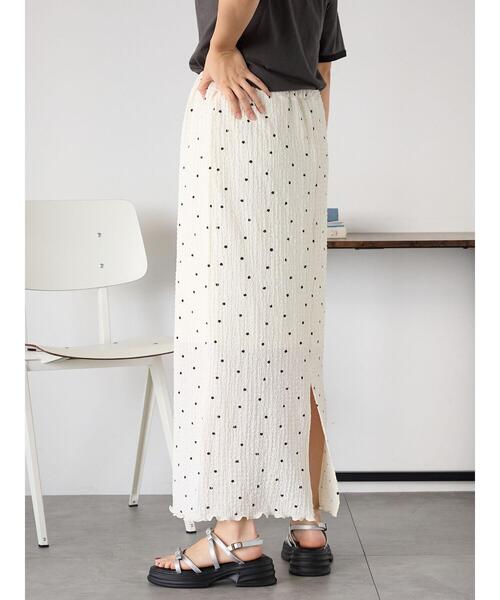 ehka sopo(エヘカソポ)の「カットスカート(スカート・レディース・オフホワイト/ブラウン/ブラック・F)」の7枚目の写真