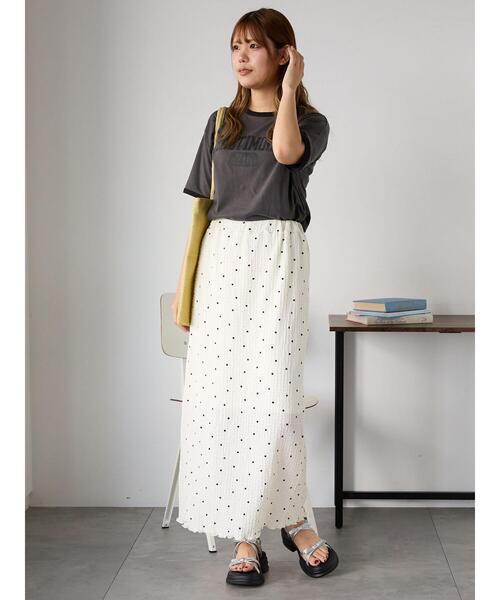ehka sopo(エヘカソポ)の「カットスカート(スカート・レディース・オフホワイト/ブラウン/ブラック・F)」の8枚目の写真