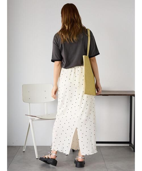 ehka sopo(エヘカソポ)の「カットスカート(スカート・レディース・オフホワイト/ブラウン/ブラック・F)」の11枚目の写真