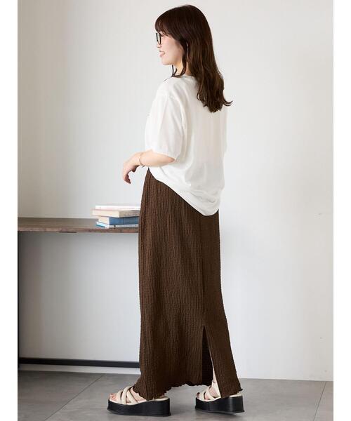 ehka sopo(エヘカソポ)の「カットスカート(スカート・レディース・オフホワイト/ブラウン/ブラック・F)」の16枚目の写真