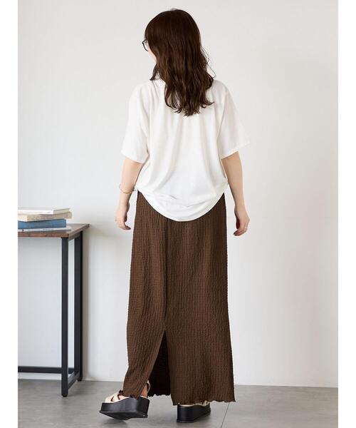 ehka sopo(エヘカソポ)の「カットスカート(スカート・レディース・オフホワイト/ブラウン/ブラック・F)」の17枚目の写真