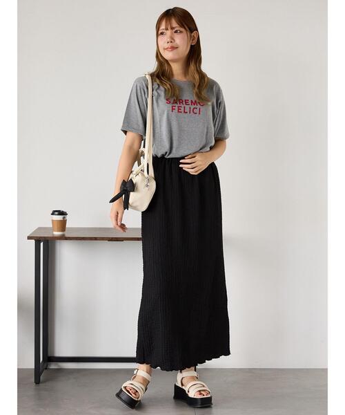 ehka sopo(エヘカソポ)の「カットスカート(スカート・レディース・オフホワイト/ブラウン/ブラック・F)」の22枚目の写真