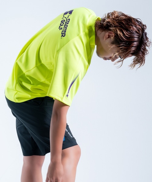 STARTER（スターター）の「《STARTER GOLF》スターターゴルフ AQUATWIST(R)高伸縮ストレッチ カラフルモックネック半袖Tシャツ SG-123005（Tシャツ/カットソー・メンズ・ブルー/ブラック/ピンク/イエロー/オレンジ/ホワイト・L/XL/M/S/XS）」の19枚目の写真