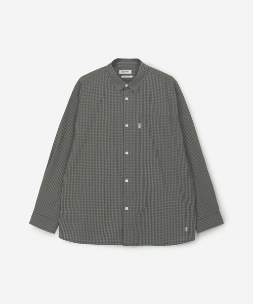 Gymphlex | タイプライターミニチェック レギュラーカラー長袖シャツ