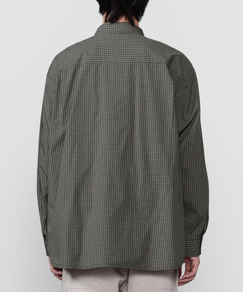 Gymphlex | タイプライターミニチェック レギュラーカラー長袖シャツ