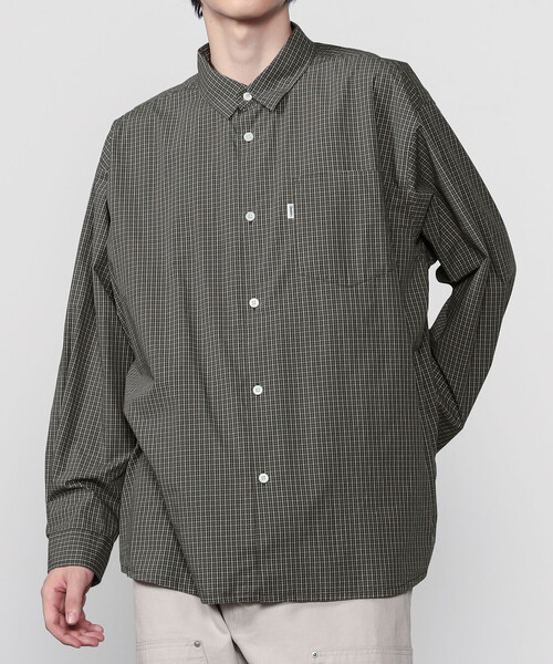 Gymphlex | タイプライターミニチェック レギュラーカラー長袖シャツ