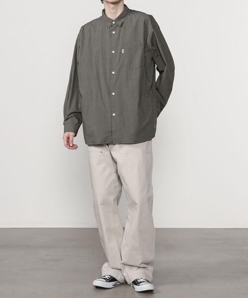Gymphlex | タイプライターミニチェック レギュラーカラー長袖シャツ