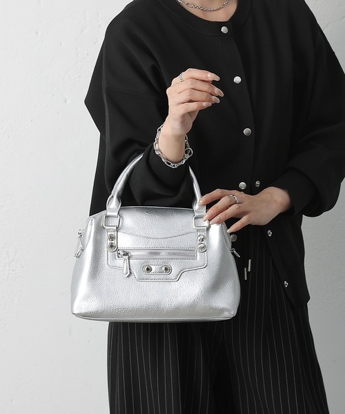 COLONY 2139（コロニートゥーワンスリーナイン）の「スタッズボストンバッグ（ボストンバッグ・レディース・シルバー/ブラック・FREE）」の9枚目の写真