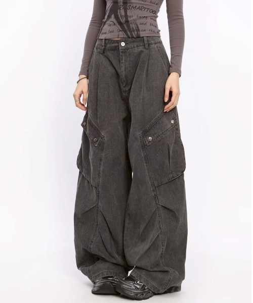 UP START(アップスタート)の「【LAMPOON】ピグメントダイカーゴパンツ(カーゴパンツ・レディース・カーキ/グレー・LARGE/MEDIUM/SMALL)」の10枚目の写真