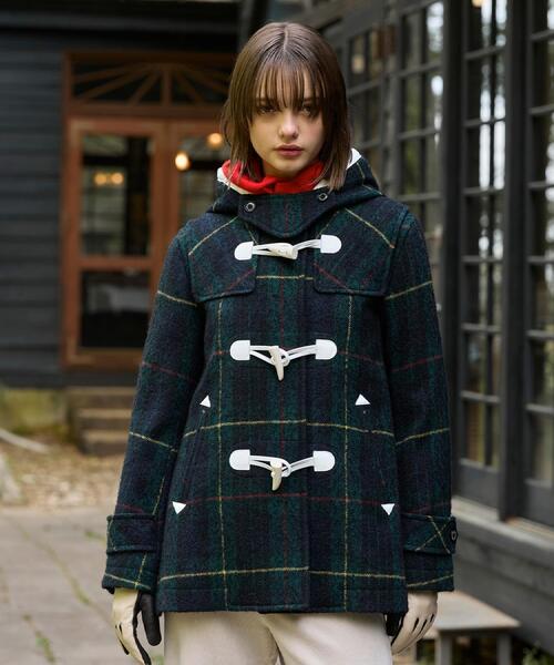 美品✨サルヴァトーレフェラガモ　ダッフルコート　ブルーグリーン系　レディース　S 美品✨サルヴァトーレフェラガモ ダッフルコート ブルーグリーン系