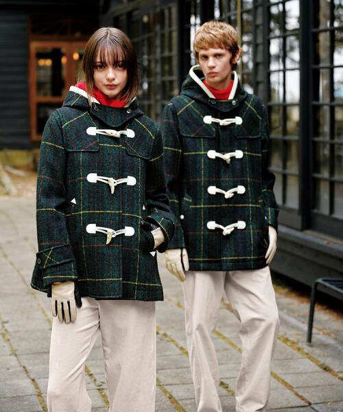 DRESSTERIOR（ドレステリア）の「タータンチェックショートダッフル（ダッフルコート・レディース・モスグリーン系1・34/36/38）」の3枚目の写真