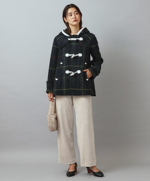 DRESSTERIOR（ドレステリア）の「タータンチェックショートダッフル（ダッフルコート・レディース・モスグリーン系1・34/36/38）」の4枚目の写真