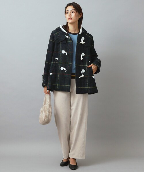 DRESSTERIOR（ドレステリア）の「タータンチェックショートダッフル（ダッフルコート・レディース・モスグリーン系1・34/36/38）」の5枚目の写真