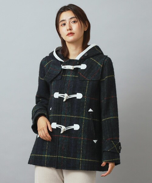 DRESSTERIOR（ドレステリア）の「タータンチェックショートダッフル（ダッフルコート・レディース・モスグリーン系1・34/36/38）」の8枚目の写真
