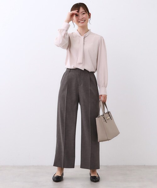 Reflect(リフレクト)の「【単品使いOK◎/セットアップ可】リラクシーメランジワイドパンツ(その他パンツ・レディース・ブラウン系その他/ライトグレー・17/15 /13/11/09/07/05)」の7枚目の写真