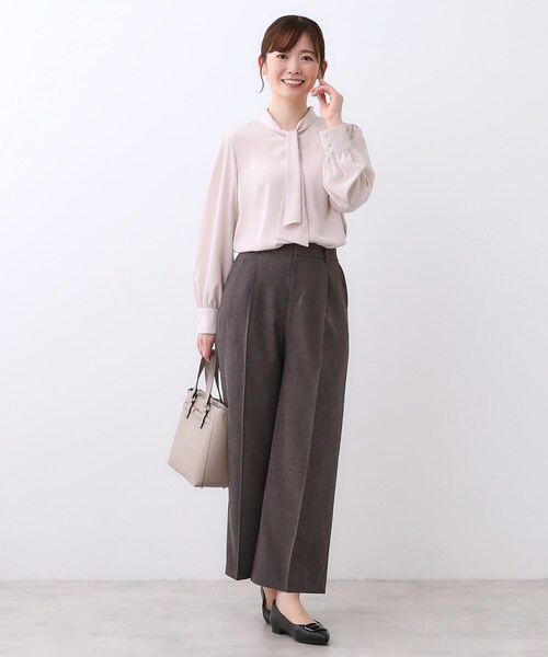 Reflect(リフレクト)の「【単品使いOK◎/セットアップ可】リラクシーメランジワイドパンツ(その他パンツ・レディース・ブラウン系その他/ライトグレー・17/15 /13/11/09/07/05)」の8枚目の写真