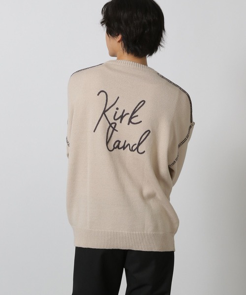 LAKOLE（ラコレ）の「配色バック刺繍ニットプルオーバー / 576008（ニット/セーター・メンズ・ネイビー/ボルドー/カーキ/アイボリー/グレー/オレンジ・MEDIUM/LARGE）」の8枚目の写真