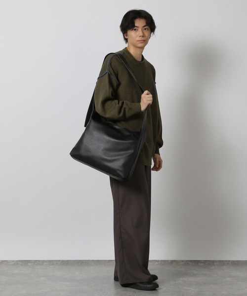 LAKOLE（ラコレ）の「配色バック刺繍ニットプルオーバー / 576008（ニット/セーター・メンズ・ネイビー/ボルドー/カーキ/アイボリー/グレー/オレンジ・MEDIUM/LARGE）」の9枚目の写真