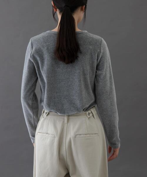 FORK&SPOON(フォークアンドスプーン)の「FORK&SPOON ベロアロングスリーブTシャツ(Tシャツ/カットソー・レディース・ブルー/グレー系その他/ブラック/グリーン・1)」の18枚目の写真