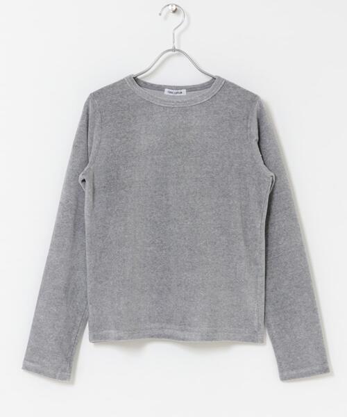 FORK&SPOON(フォークアンドスプーン)の「FORK&SPOON ベロアロングスリーブTシャツ(Tシャツ/カットソー・レディース・ブルー/グレー系その他/ブラック/グリーン・1)」の22枚目の写真