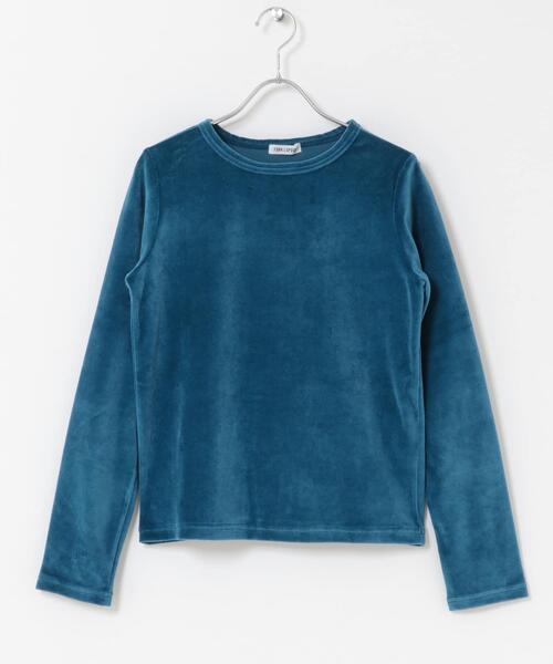 FORK&SPOON(フォークアンドスプーン)の「FORK&SPOON ベロアロングスリーブTシャツ(Tシャツ/カットソー・レディース・ブルー/グレー系その他/ブラック/グリーン・1)」の7枚目の写真