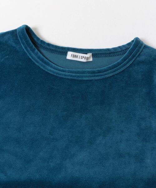 FORK&SPOON(フォークアンドスプーン)の「FORK&SPOON ベロアロングスリーブTシャツ(Tシャツ/カットソー・レディース・ブルー/グレー系その他/ブラック/グリーン・1)」の8枚目の写真