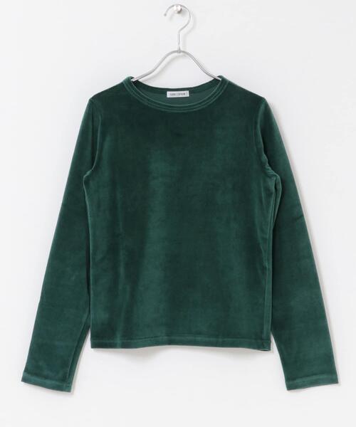 baserange ベロア　ロングスリーブT セール】skipper velor long sleeve T-shirt/スキッパーベロア