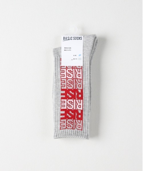 Right-on（ライトオン）の「【BASIC SOCKS】グラフィックデザインクルーソックス（ソックス/靴下・メンズ・ホワイト/グレー・フリー）」の2枚目の写真