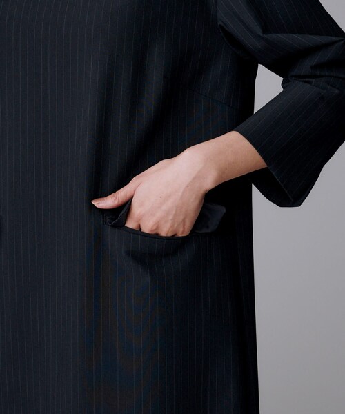 UNTITLED(アンタイトル)の「【洗える/ストレッチ性】スーツライク ストライプワンピース(ワンピース・レディース・ネイビー系2/グレー系その他3・00/01/02/03/04/42/44/46/48/50)」の18枚目の写真