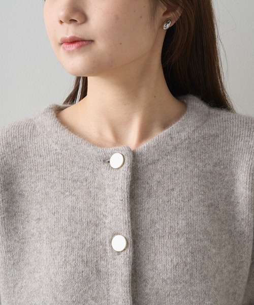 Wフェイスニット ノーカラージャケット（カーディガン/ボレロ）｜PUAL