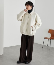 PENNEYS（ぺニーズ）の「PENNEYS/ペニーズ 別注 THE FOX ロゴ ワンポイントワッペン刺繍 テックメルトン オーバーサイズ ジップブルゾン（ブルゾン）」