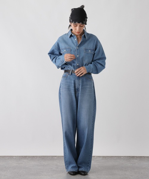 studio CLIP(スタディオクリップ)の「《ウタオ》ストレートデニムパンツ(デニムパンツ・レディース・ブルー/グレー・LARGE/MEDIUM)」の11枚目の写真