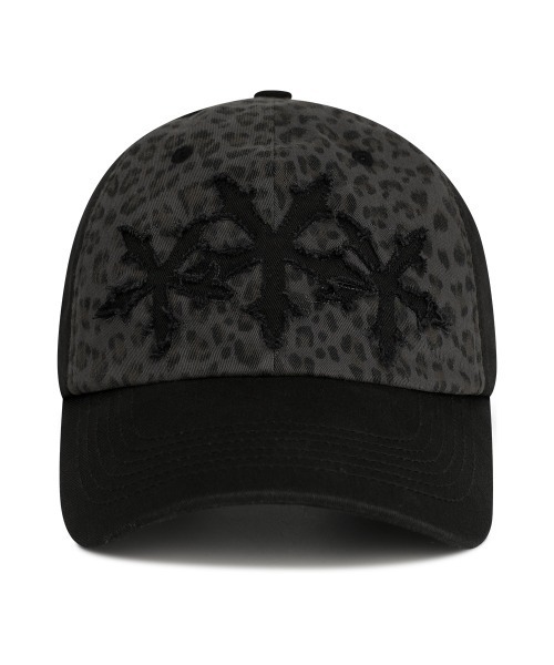MAHAGRID（マハグリッド）の「『mahagrid/マハグリッド』LEOPARD CROSS STAR CAP/レオパードクロススターキャップ（キャップ・レディース・チャコールグレー/ブラウン・FREE）」の3枚目の写真