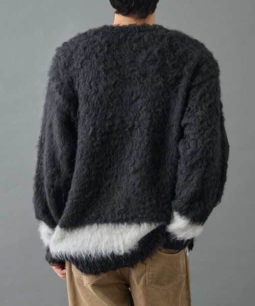 COLONY 2139（コロニートゥーワンスリーナイン）の「シャギーモヘアニットクルー（ニット/セーター・メンズ・グレー/ブラック/ネイビー/オレンジ・MEDIUM/LARGE）」の7枚目の写真