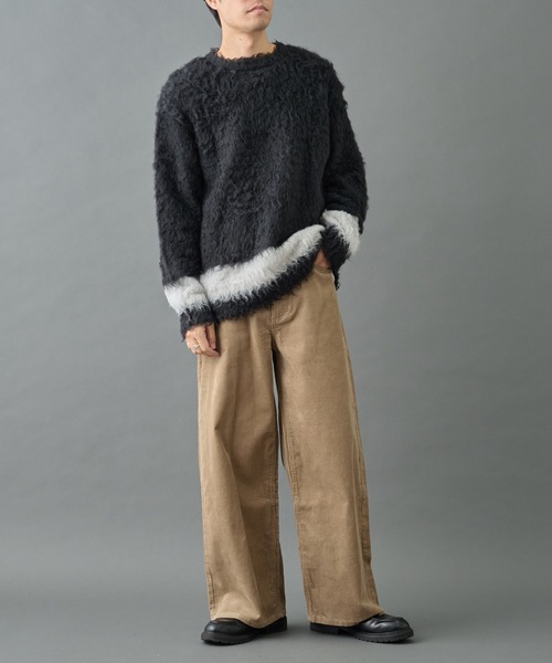 COLONY 2139（コロニートゥーワンスリーナイン）の「シャギーモヘアニットクルー（ニット/セーター・メンズ・グレー/ブラック/ネイビー/オレンジ・MEDIUM/LARGE）」の21枚目の写真