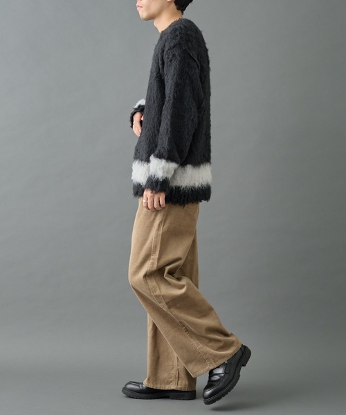 COLONY 2139（コロニートゥーワンスリーナイン）の「シャギーモヘアニットクルー（ニット/セーター・メンズ・グレー/ブラック/ネイビー/オレンジ・MEDIUM/LARGE）」の22枚目の写真