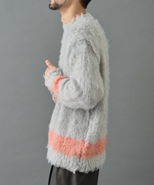 COLONY 2139（コロニートゥーワンスリーナイン）の「シャギーモヘアニットクルー（ニット/セーター・メンズ・グレー/ブラック/ネイビー/オレンジ・MEDIUM/LARGE）」の10枚目の写真