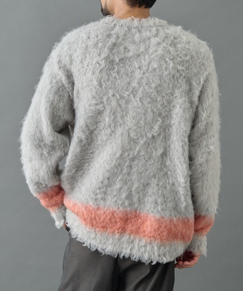 COLONY 2139（コロニートゥーワンスリーナイン）の「シャギーモヘアニットクルー（ニット/セーター・メンズ・グレー/ブラック/ネイビー/オレンジ・MEDIUM/LARGE）」の11枚目の写真