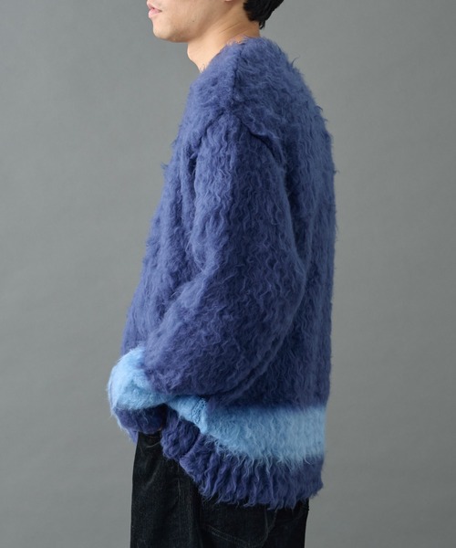 COLONY 2139（コロニートゥーワンスリーナイン）の「シャギーモヘアニットクルー（ニット/セーター・メンズ・グレー/ブラック/ネイビー/オレンジ・MEDIUM/LARGE）」の14枚目の写真