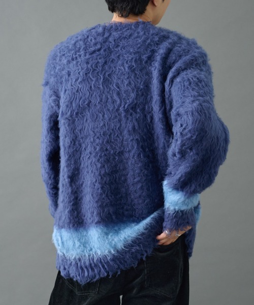 COLONY 2139（コロニートゥーワンスリーナイン）の「シャギーモヘアニットクルー（ニット/セーター・メンズ・グレー/ブラック/ネイビー/オレンジ・MEDIUM/LARGE）」の15枚目の写真