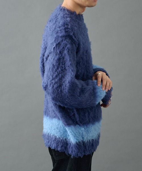 COLONY 2139（コロニートゥーワンスリーナイン）の「シャギーモヘアニットクルー（ニット/セーター・メンズ・グレー/ブラック/ネイビー/オレンジ・MEDIUM/LARGE）」の16枚目の写真