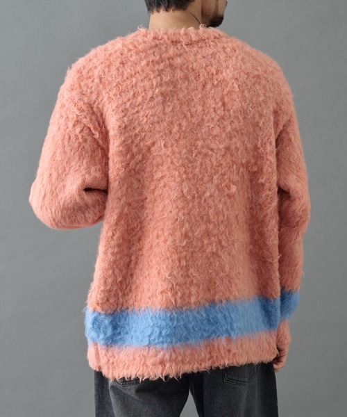 COLONY 2139（コロニートゥーワンスリーナイン）の「シャギーモヘアニットクルー（ニット/セーター・メンズ・グレー/ブラック/ネイビー/オレンジ・MEDIUM/LARGE）」の19枚目の写真