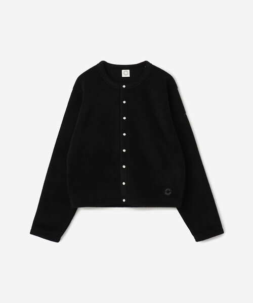 ORCIVAL（オーシバル）の「ORCIVAL | フリース クルーネックカーディガン WOMEN（カーディガン/ボレロ・レディース・ブラック/グレー/ピンク系その他/グレイッシュベージュ・1/2）」の2枚目の写真