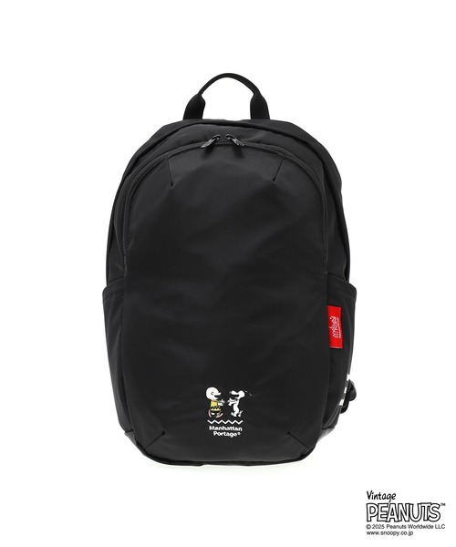 Manhattan Portage（マンハッタンポーテージ）の「TRAILBLAZER BACKPACK JR　FLIGHT NYLON BACKING PEANUTS 25（バックパック/リュック・レディース・ブラック・MEDIUM）」の6枚目の写真